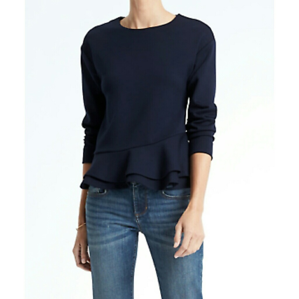 BANANA REPUBLIC NAVY PELUM TOP